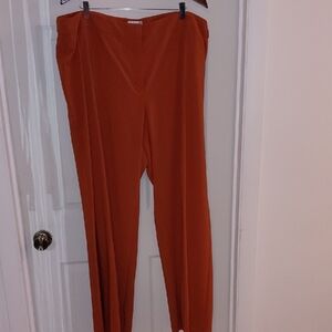 NWOT Calvin Klein Pants 20W, Pumpkin Color, 2 Back Pockets, Adjustable Waist
